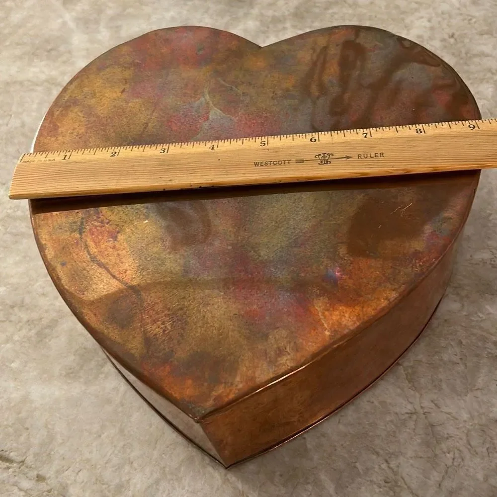 Copper Heart Wall Vase